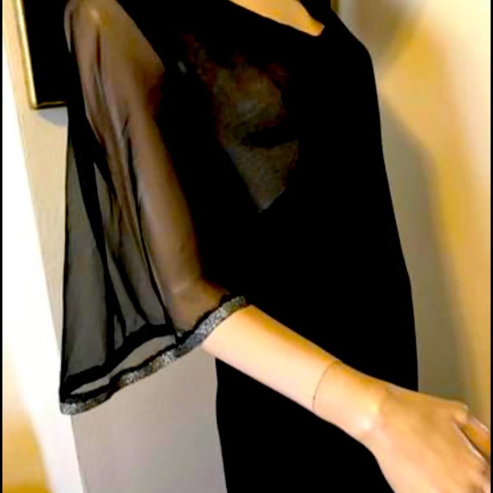 Women’s Vintage 70’s flutter cocktail maxi dress